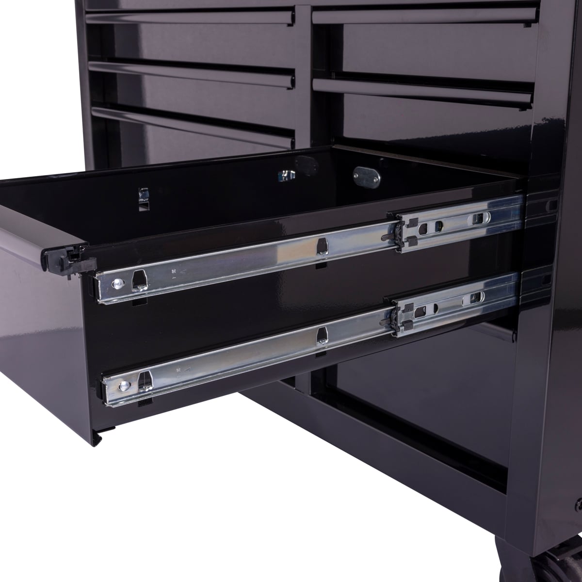 SGS 42in 10 Drawer Roller Cabinet with Top Hutch | Black